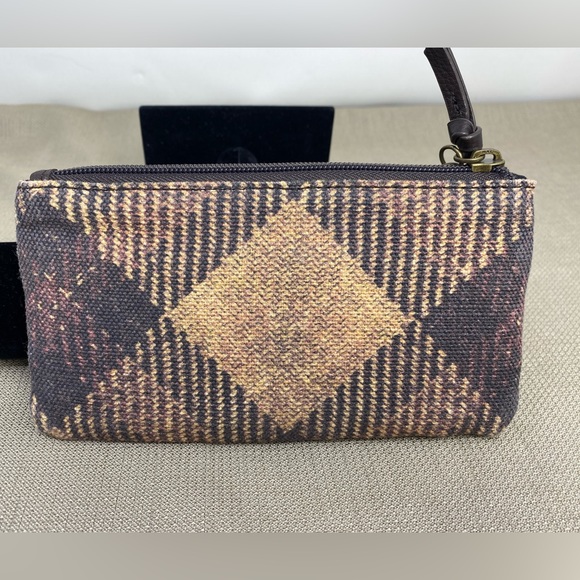 THE SAK BROWN BUFFALO CHECK WALLET & POUCH - Picture 2 of 8